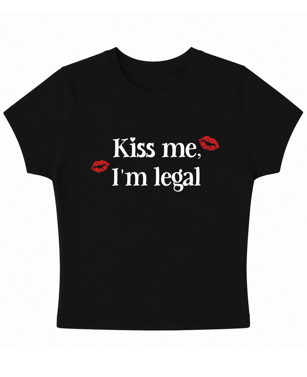 Black Baby Tee Front Design