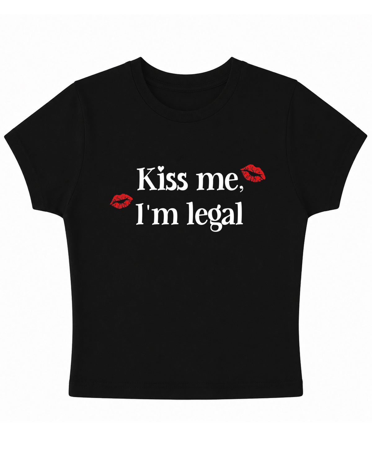 Black Baby Tee Front Design