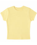 Butter Yellow Baby Tee Front Design