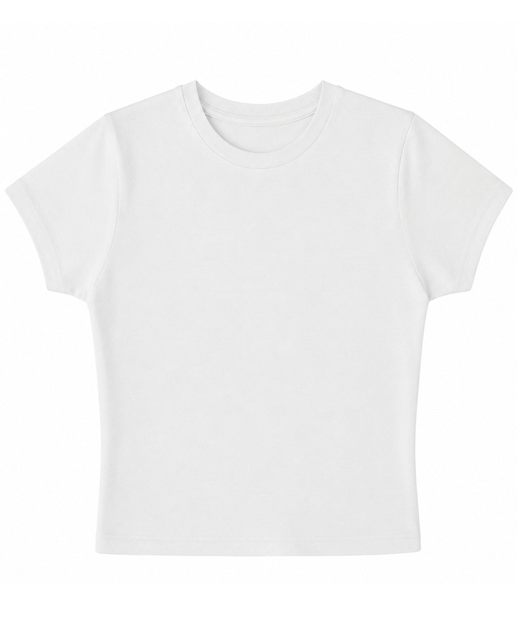 White Baby Tee Front Design